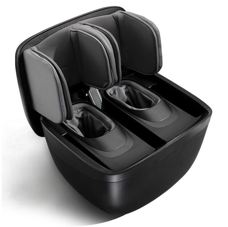Foot Spa - 折りたたみ式2in1指圧フットマッサージャー、温熱機能付き足とふくらはぎマッサージ器、深層揉みほぐし療法、振動、圧迫機能搭載