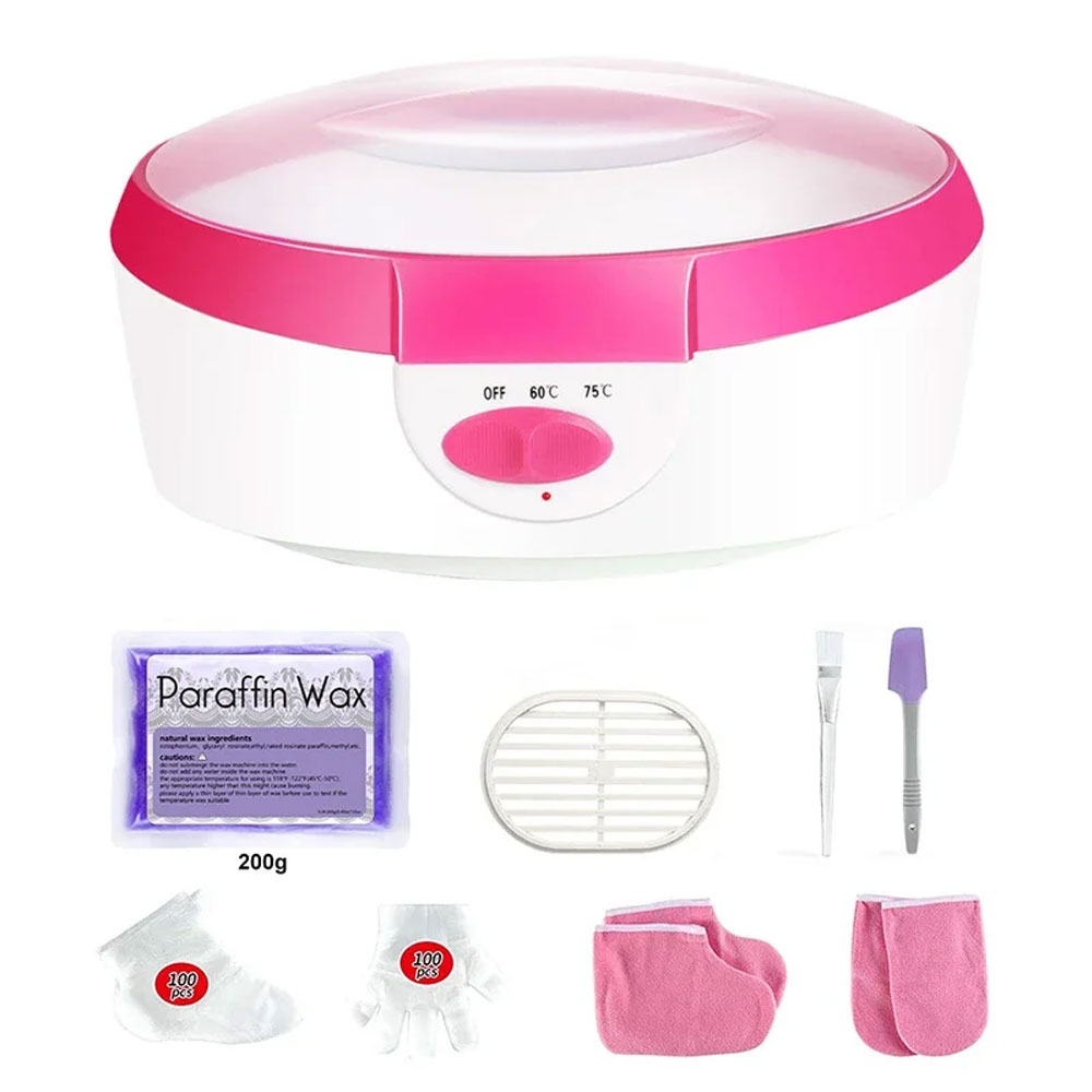 Wax Warmer - 手足用パラフィンワックスマシン、急速加熱ウォーマーアクセサリー、オプションで200gパラフィンワックスまたはミットブーティー、220V EUプラグ付き