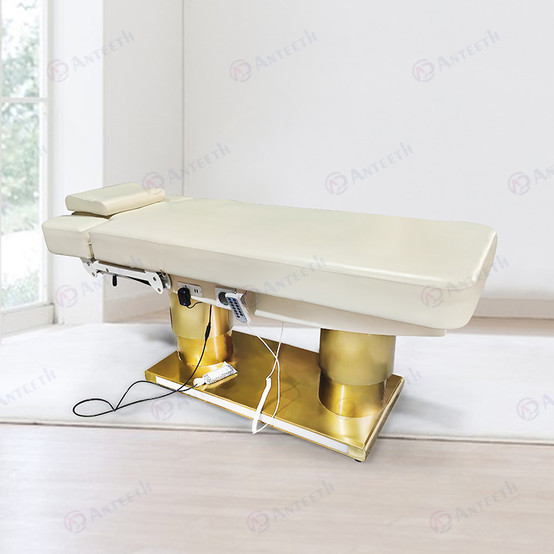 Spa Massager - 高級スパサロン家具 ゴールドベース クリニックトリートメント フェイシャルベッド マッサージビューティーベッド ヒーティング付き