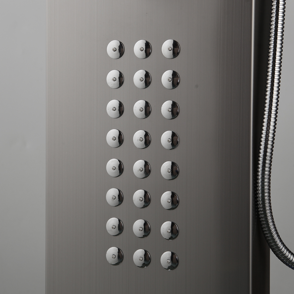 デジタルディスプレイ付きシャワーパネルシステム、つや消しニッ - Body Brush のレビューと価格