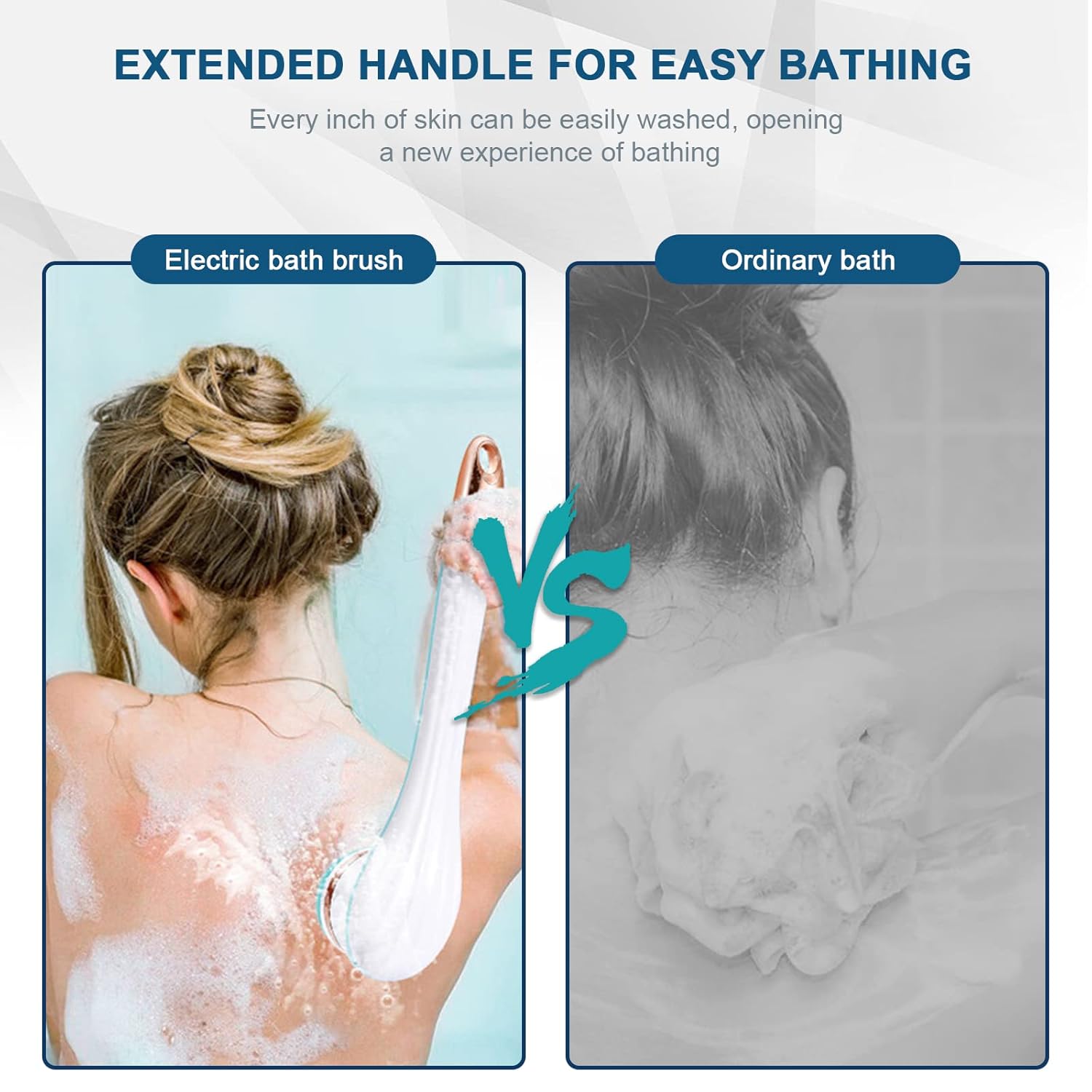 電動ボディスクラバーシャワーブラシ 4つの交換可能なヘッド付 - Bath Salts のレビューと価格