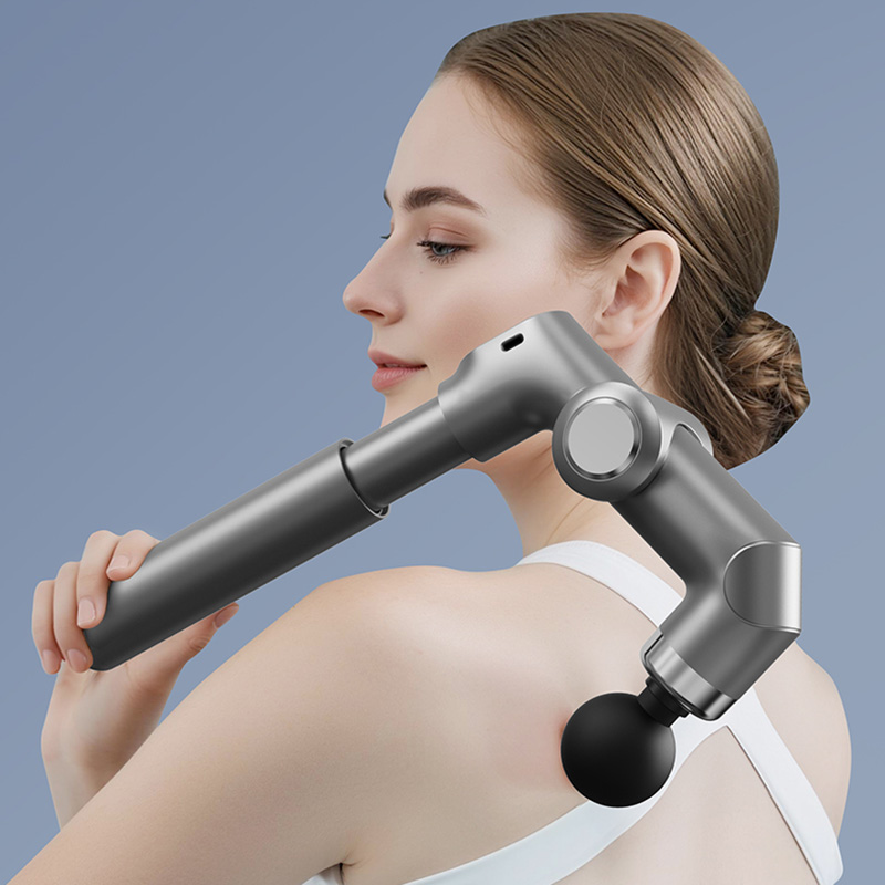 USB伸縮式エクステンション筋膜ガン、調節可能な肘角度と6段 - Massage Gun のレビューと価格