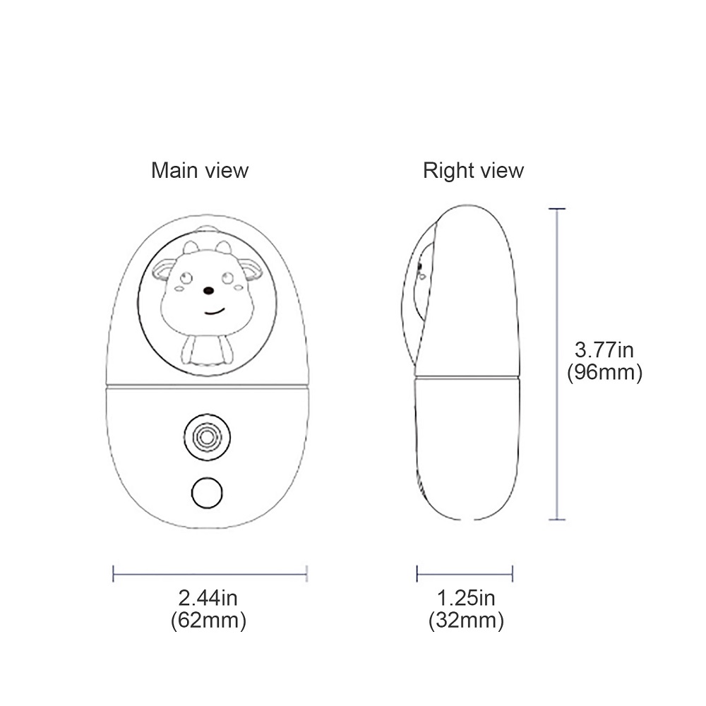 漫画 35 ミリリットルミニフェイシャル加湿器フェイスナノミ - Face Steamer のレビューと価格