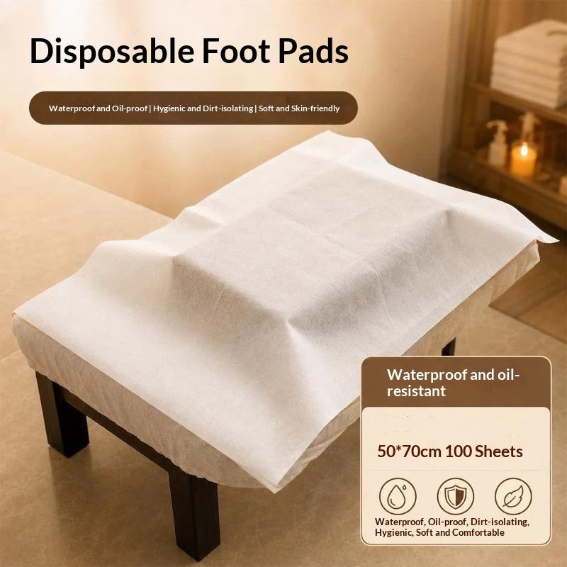 100枚入り、使い捨ての織物製ピロータオル。肌触りが良く、衛 - Foot Spa のレビューと価格