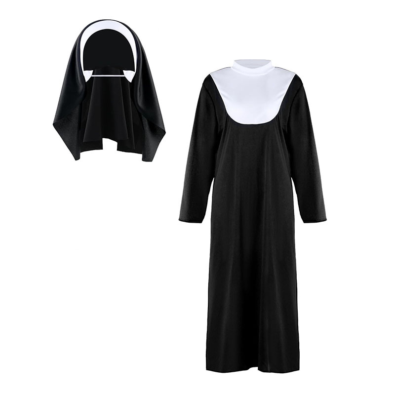 ハロウィーンの仮装、女性用修道女コスチューム、伝統的な大人用 - Bathrobe のレビューと価格