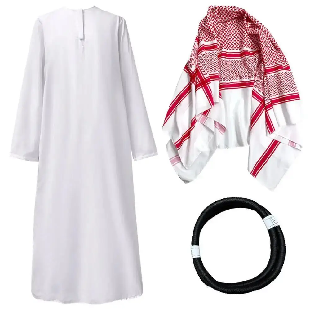 アラビア風ドバイコスチュームUAEシェイクコスプレ白いローブ - Bathrobe のレビューと価格