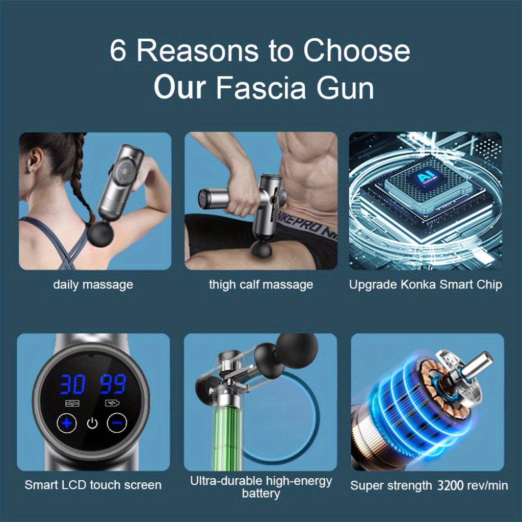 99 レベルマッサージガン筋膜深部筋肉リラックスボディネック - Massage Gun のレビューと価格